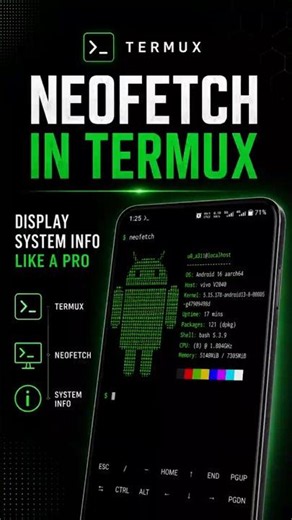 Neofetch in Termux 🔥 | Show Android System Info Like a Pro #shorts