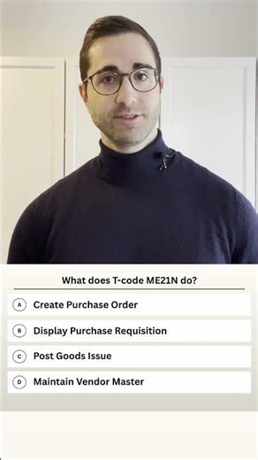 What does T-code ME21N do? - SAP Quiz