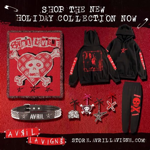 Check out my new holiday collection ❤️🖤❤️ https://store.avrillavigne.com/ | Avril Lavigne