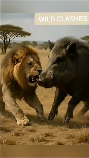 Giant Boar Defeats Lion in Seconds! 🐗🦁