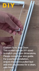 Paramondo Retractable Door Screen for Single Door, Free Stop Sliding Patio Doors - Durable White Aluminium Frames with Fiberglass Mesh - White, Size 34 5/8" Wide x 81 3/8" High