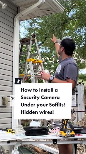 How to install a security camera under your soffits with hidden wires!...