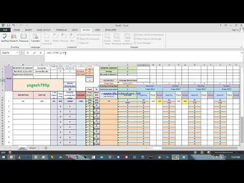 how create Capacitive production planning Excel sheet( redimade format available