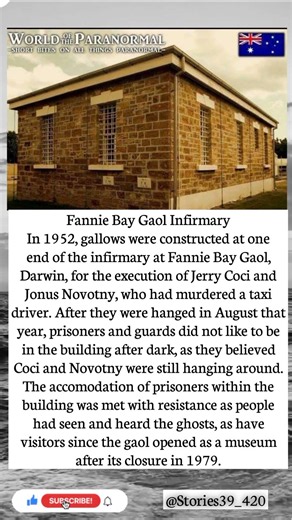 The Haunted Infirmary: The Dark History and Ghostly Legends of Fannie Bay Gaol ⛓️👻