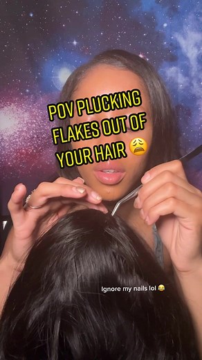 Asmr Pov plucking flakes out of your hair 😩#asmr #asmrbellabree | asmr