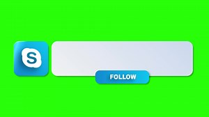 Download Animated Skype Lower Third Banner with Follow Green Screen for free