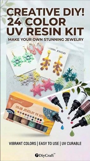 How to Make Gradient UV 24 Colors UV Resin — Making the Cutest Earrings Ever!Resin Earrings