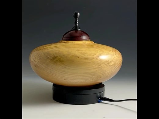 Spalted Maple Wood Vessel With Exotic Wood Lid, Handmade Centerpiece - Etsy