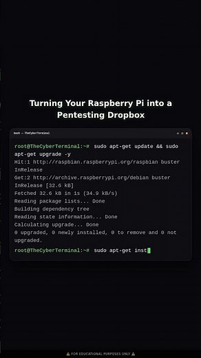 Setting up a Raspberry Pi Dropbox for Pentesting