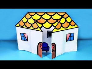 🏡 How to make a folding origami house from 1 sheet of A4 paper with your own hands