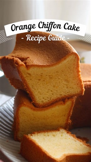 Pillowy Soft, Fluffy Orange Chiffon Cake 🍊🍰 #recipe