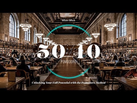 Pomodoro Technique 50/10 | Study Ambience with Timer - Library Ambience