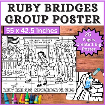 Ruby Bridges Collaborative Group Poster Craft Women's Black History Month March