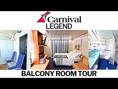 Carnival Legend Balcony Stateroom Tour - Spirit Class Carnival Ship