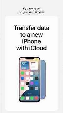 Transfer data to a new iPhone with iCloud | Apple Support