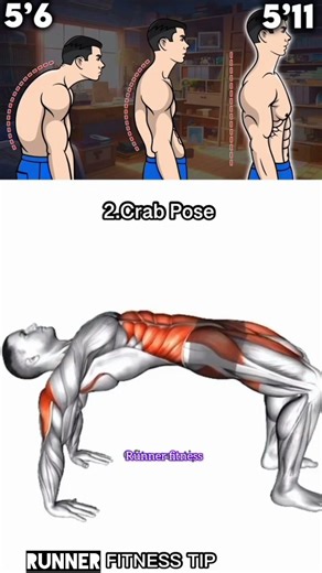 5 Exercises to Increase Height & Fix Posture! 📏🔥 #posturecorrection #heightincreaser