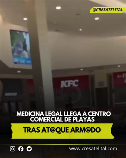 Los cuerpos de las víctimas mort@les permanecían en el sitio mientras unidades de Crimin@lística y Policía Nacional recopilaban evidencias tras la balacera ocurrida en el patio de comidas de un centro comercial del cantón Playas. Además de los fall3cidos, varias personas h3ridas fueron trasladadas a casas de salud cercanas. Las autoridades investigan las causas y responsables de este nuevo hecho viol3nto. Informa Xavier Macías. #Playas #Guayas #AtaqueArmado #Muertos #Ecuador #ÚltimaHora