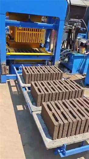 Today we test our automatic block machine to make 4 inch hollow blocks. #blockmachine #brickmaking