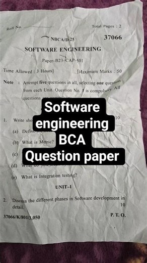 Software engineering #bca #viral #education #shorts