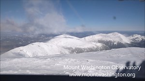 Observer Francis Tarasiewicz captured this timelapse earlier today as blowing snow moved from the northwest to the southeast. At times, blowing snow was dense enough to reduce our visibility to a mile. Conditions are expected to gradually improve overnight before snow showers return on Tuesday. | Mount Washington Observatory