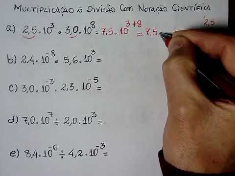 MULTIPLICAÇÃO E DIVISÃO COM NOTAÇÃO CIENTÍFICA