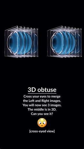 Ben Greenberg on Instagram: "3D obtuse Cross your eyes to merge the Left and Right images. You will now see 3 images. The middle is in 3D. Can you see it? 😳 (cross-eyed view)"