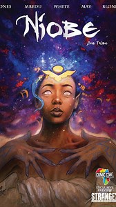 ComicCon Africa Preview flip book @tehanifarr Exclusive. Printed in South Africa. Be a part of Niobe’s history. Link in bio👐🏾❤️👐🏾 Niobe She Tribe Tale: @thuso.mbedu @sebastian.a.jones Art: @caananwhiteart Blond Layouts: @darrellmayart Tales of Asunda: Tale: @sebastian.a.jones Art: @matteoilluminati @arianna_pisart Layouts: @darrellmayart | Stranger Comics