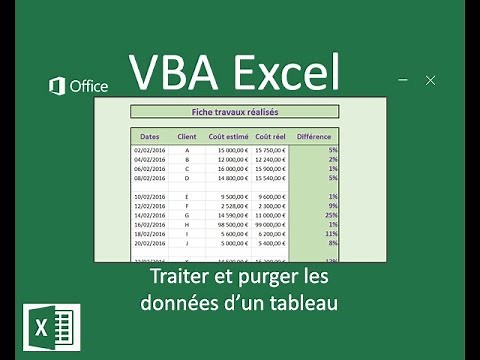 Purger et nettoyer des tableaux Excel en VBA