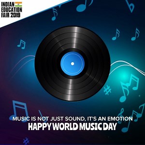 Music is an emotion which can't be put in words. This World Music Day, share with us that one song from your playlist which is currently on 'repeat' mode, and spread the joy! Happy World Music Day #WorldMusicDay | Indian Education Fair