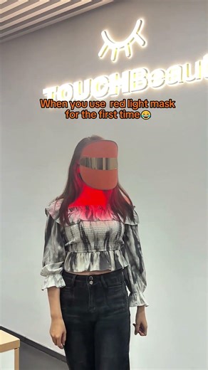 When you first time to use red light LED mask.