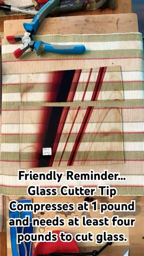 Pro Tip: Cutting Stained Glass With Proper Scoring Pressure.
