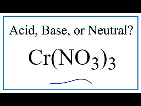 Is Cr(NO3)3 acidic, basic, or neutral (dissolved in water)?