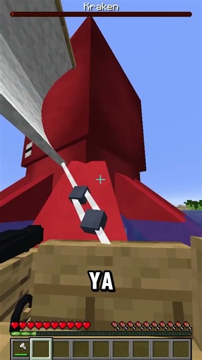 I defeat the Kraken in Minecraft