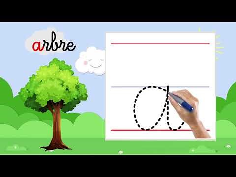 La lettre "a" en minuscule et en écriture cursive , apprendre en 3 étapes "By FINKY"