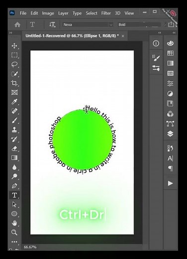 Write Text in a Perfect Circle in Photoshop 🌀✨ | Easy Typography Trick