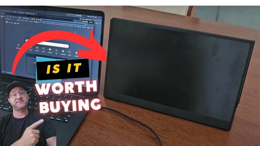 Watch vilva portable monitor laptop phone android iphone mac ios windows extended external dual on Amazon Live