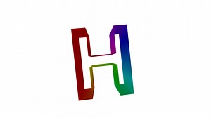 H - Rainbow Typography