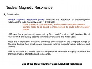 Understanding Nuclear Magnetic Resonance: Applications & Techniques for Chemical Analysis - SlideServe