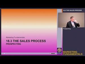 Topic 18.3 The sales process - Pre-approach, approach