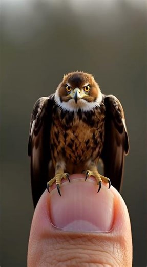 Bee-Sized Eagle Lands on My Finger | Ultra Realistic Tiny Eagle Macro Video