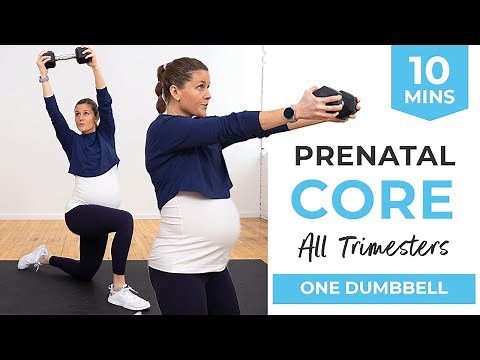 10-Minute Prenatal Core Workout (1 Dumbbell, ALL TRIMESTERS)