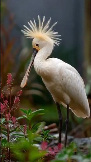“Beautiful Eurasian Spoonbill 🕊️ Graceful Bird in Nature”#nature #bird #birdlovers #wildanimals #
