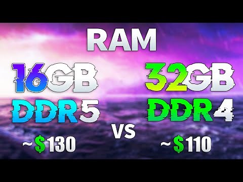 16GB DDR5 vs 32GB DDR4 - Test in 1080p and 4K