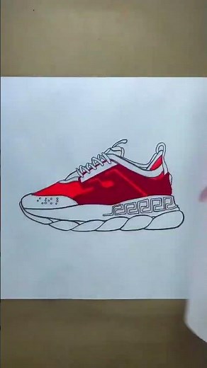 Amazing Sneaker Drawing & Coloring | Easy Shoe Art Drawing Step by Step 👟🎨 #funkyshoes #widefeet
