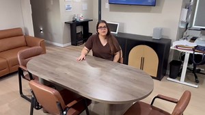 GarveeHome Oval Dining Table for 6-8 People, Long Large Kitchen Table with Thick Sturdy Wooden Base, Farmhouse Dining Room Table for for Kitchen, Living Room, Office (70.87" Long,Gray)