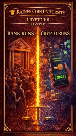 📘 Crypto 101 – Lesson 17 BANK RUNS vs CRYPTO RUN #rainescoinuniversity