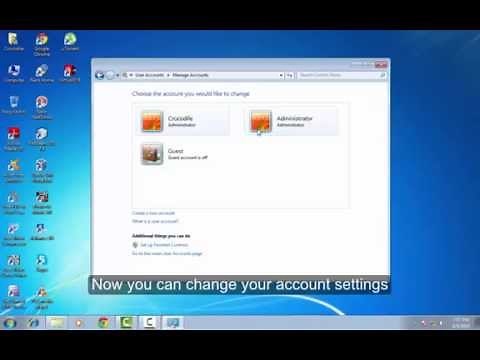 How to enable/disable administrator account windows 7
