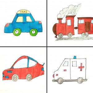 152K views · 397 reactions | How to draw vehicles drawing for kids  | Kids Art & Craft | Facebook