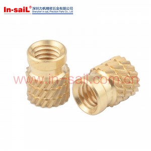 [Hot Item] Manufacture Customized Injection Molded Brass Knurled Threaded Inserts Insert Nut for Plastic