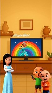 Upin ipin kaget, kak ros pandai bernyanyi 😁 #animasilucu #animasi #kartun #shorts #trending